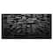 Designart - Black 3D Geometric Background - Abstract Canvas Art Print